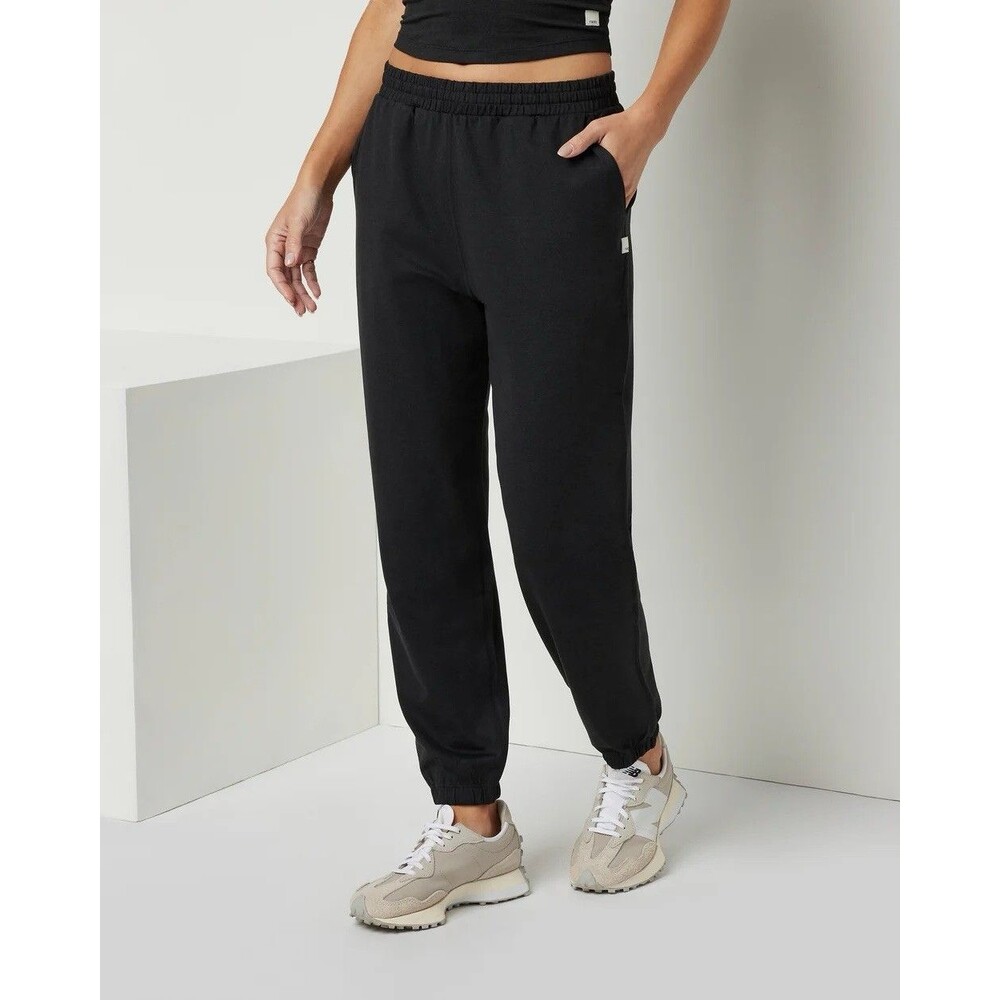 Vuori Womens Black Boyfriend Sweatpants Pants Dreamknit Relaxed Casual Lounge M
